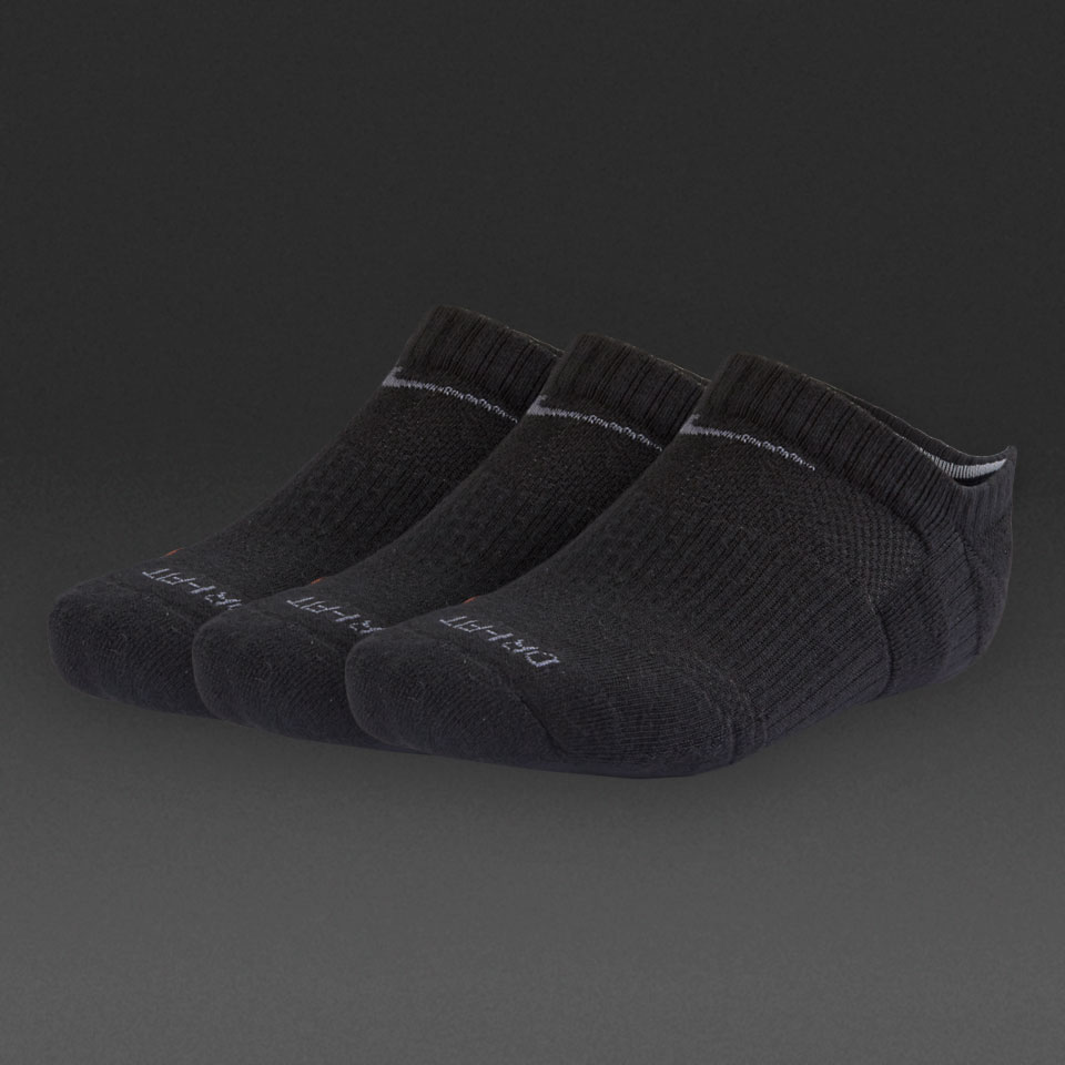 Nike Dri-Fit Half Cushion No Show Socks x 3p Black for Women